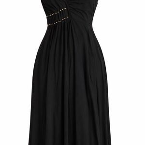 B. Darlin Black Strapless Dress | Flowy Ruched Empire Waist